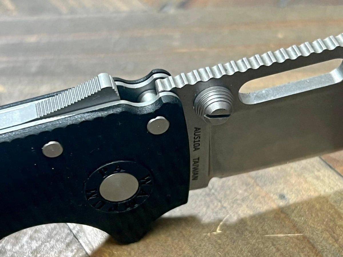 Demko AD 20.5 Shark Lock 205F12 Black Folding Knife AUS-10A Clip Point - NORTH RIVER OUTDOORS