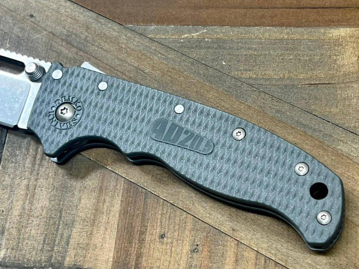 Demko AD 20.5 Shark Lock 20F2102 Grey Folding Knife AUS-10A Clip Point - NORTH RIVER OUTDOORS
