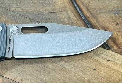 Demko AD 20.5 Shark Lock 20F2102 Grey Folding Knife AUS-10A Clip Point - NORTH RIVER OUTDOORS