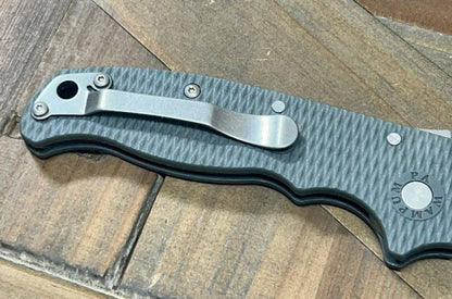 Demko AD 20.5 Shark Lock 20F2102 Grey Folding Knife AUS-10A Clip Point - NORTH RIVER OUTDOORS