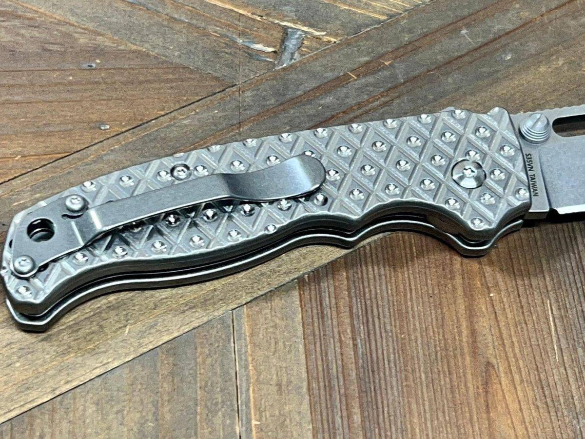 Demko Custom AD20.5 Shark Lock Folding Knife 3" S35VN Clip Point Bitrate Titanium Handles - NORTH RIVER OUTDOORS