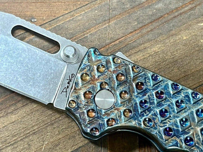 Demko Limited Edition AD20.5 Shark Lock Folding Knife 3" S35VN Clip Point Titanium Handles - NORTH RIVER OUTDOORS