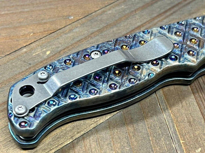 Demko Limited Edition AD20.5 Shark Lock Folding Knife 3" S35VN Clip Point Titanium Handles - NORTH RIVER OUTDOORS