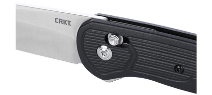 CRKT 7170 Sero Crossbar Lock Flipper Knife 3.02" S35VN Satin Drop Point Black Handles