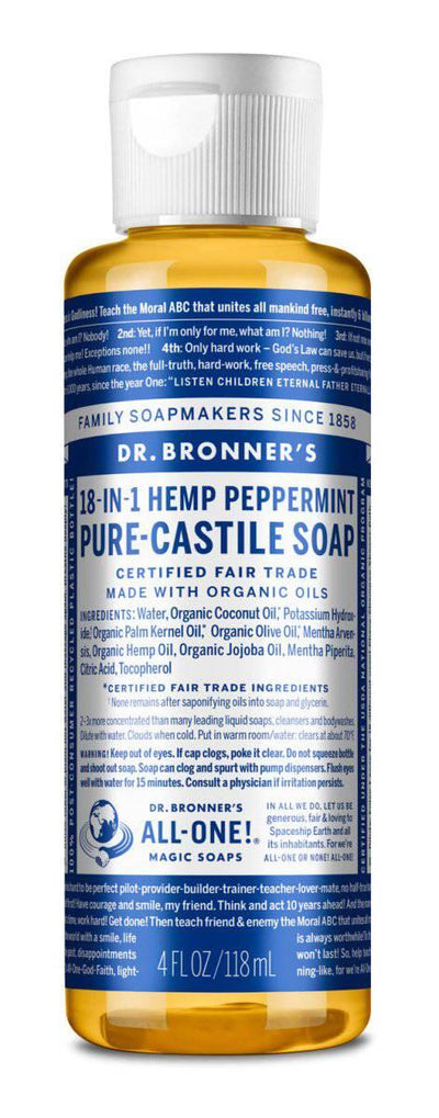 Dr. Bronner's Organic Liquid Soap 4 oz - NORTH RIVER OUTDOORS