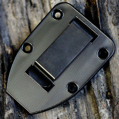 ESEE 4P-B Black Blade Plain Edge, Micarta Handle Black Sheath Clip Plate - NORTH RIVER OUTDOORS
