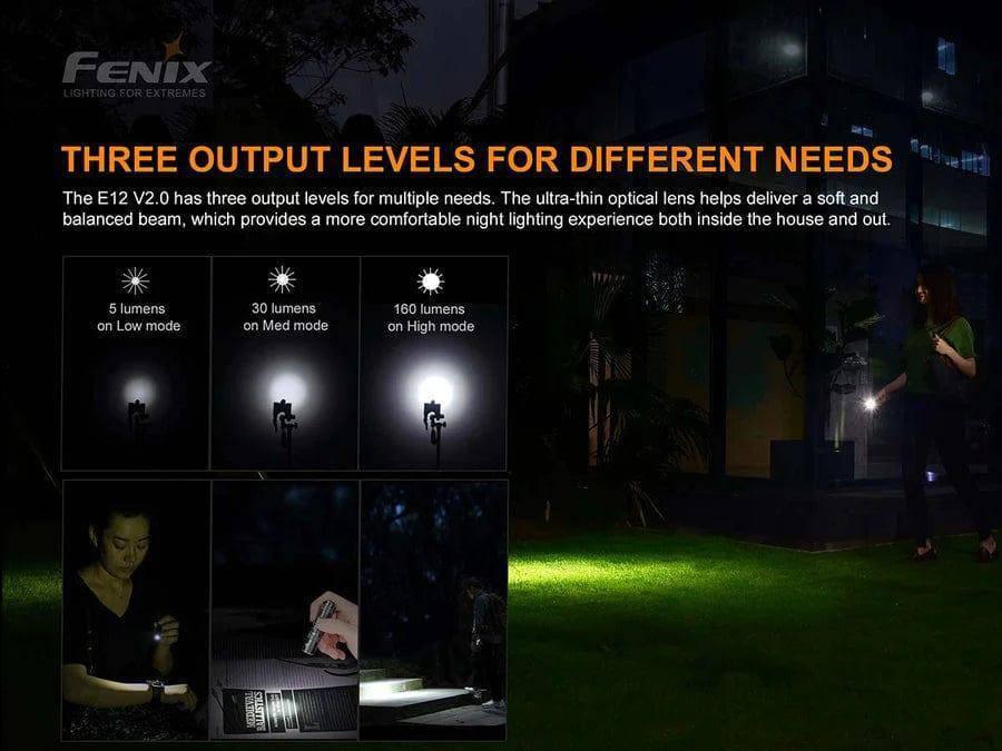 Fenix E12 V2.0 AA EDC Flashlight - NORTH RIVER OUTDOORS