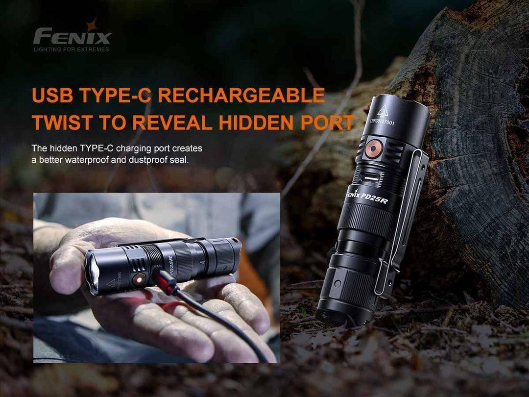 Fenix PD25R Rechargeable EDC Flashlight (USB-C 800 Lumen) - NORTH RIVER OUTDOORS