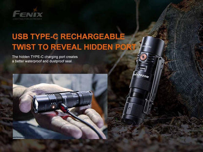 Fenix PD25R Rechargeable EDC Flashlight (USB-C 800 Lumen) - NORTH RIVER OUTDOORS