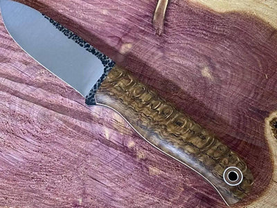 Fiddleback Forge Bushcrafter 4" Blade w/ Curly Ash Handles - NORTH RIVER OUTDOORS