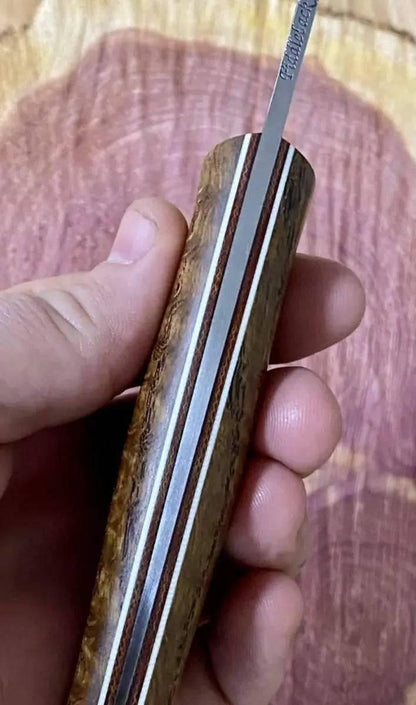 Fiddleback Forge Bushcrafter 4" Blade w/ Curly Ash Handles - NORTH RIVER OUTDOORS