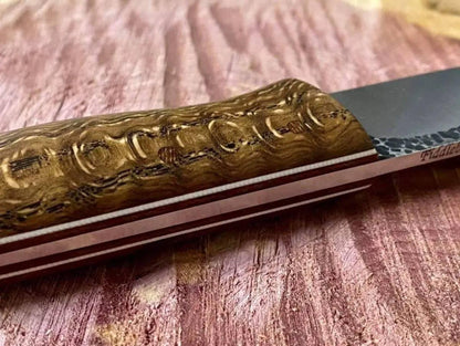 Fiddleback Forge Bushcrafter 4" Blade w/ Curly Ash Handles - NORTH RIVER OUTDOORS