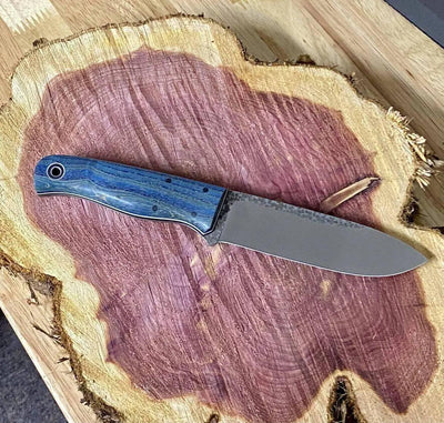 Fiddleback Forge Bushcrafter Sr. Knife w/ Curly Ash Handles - NORTH RIVER OUTDOORS