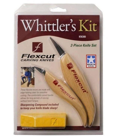 Flexcut Carving Tools Whittler's Kit High Carbon Steel, Polishing Compound (KN300) - NORTH RIVER OUTDOORS