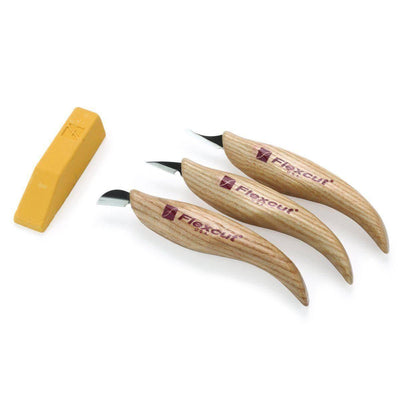 Flexcut KN400 Detail 3 Piece Carving Knife Set w/ Compound - NORTH RIVER OUTDOORS