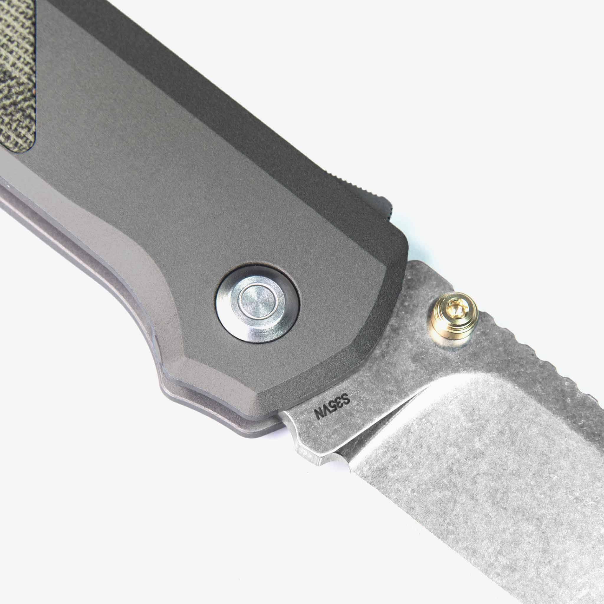 Flytanium Arcade Gunmetal Micarta Knife (Taiwan) - NORTH RIVER OUTDOORS