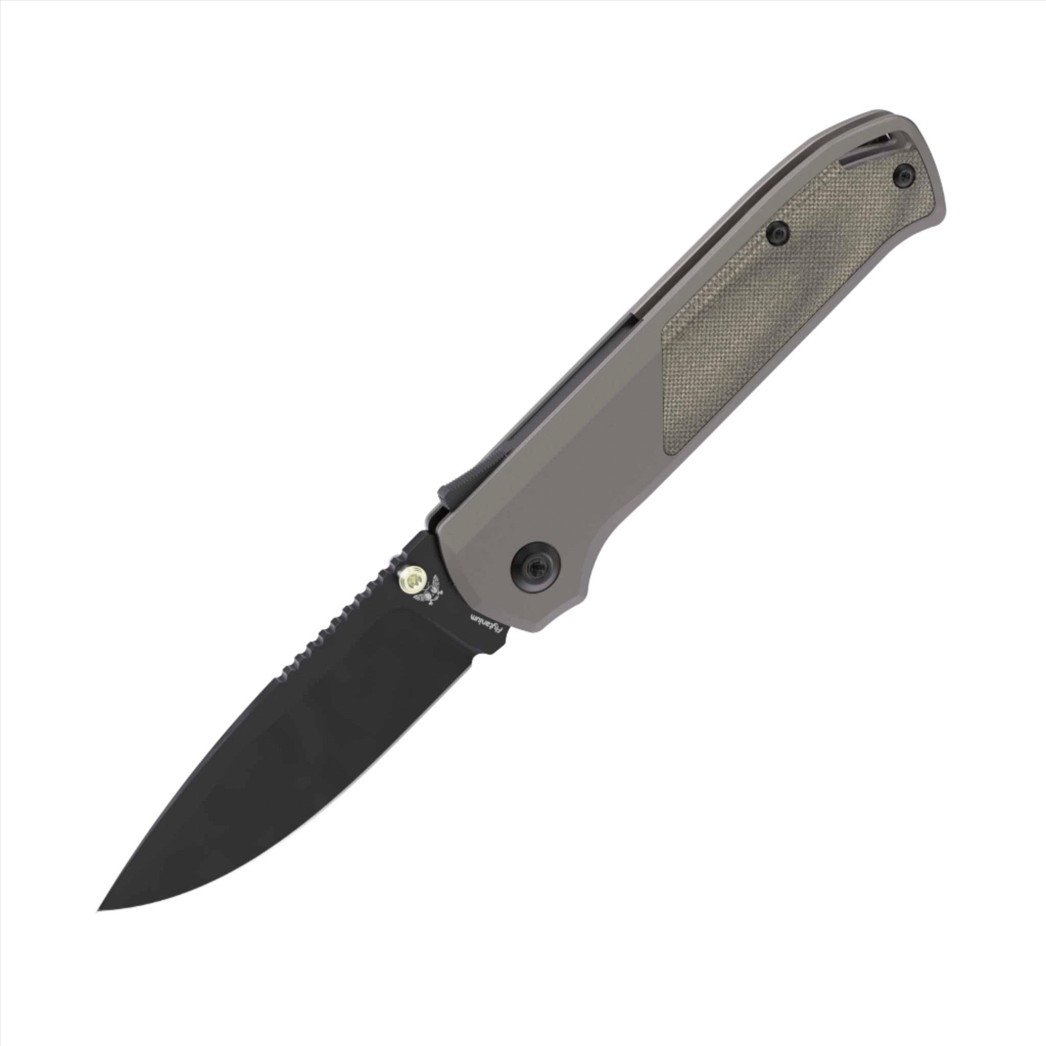 Flytanium Arcade Gunmetal Micarta Knife (Taiwan) - NORTH RIVER OUTDOORS