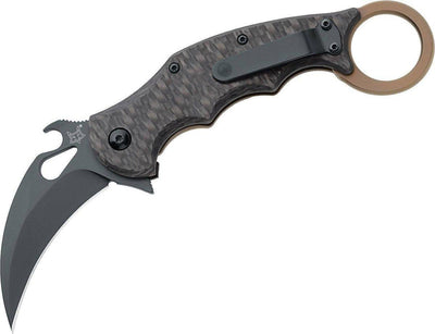 Fox FKMD FX-599TIC 01FX122 Folding Karambit 2.55" ELMAX Carbon Fiber/Titanium Handles - NORTH RIVER OUTDOORS