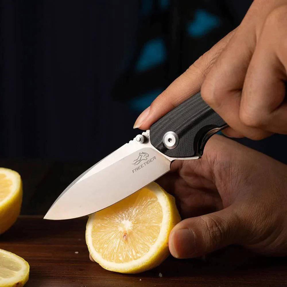 FreeTiger FT41 D2 G10 Flipper Ball Bearing Folding Pocket Knife - NORTH RIVER OUTDOORS