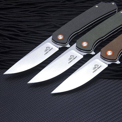 FreeTiger FT956 Flipper Folding Pocket Knife 3.346” D2 Blade Flax Fiber Handle - NORTH RIVER OUTDOORS