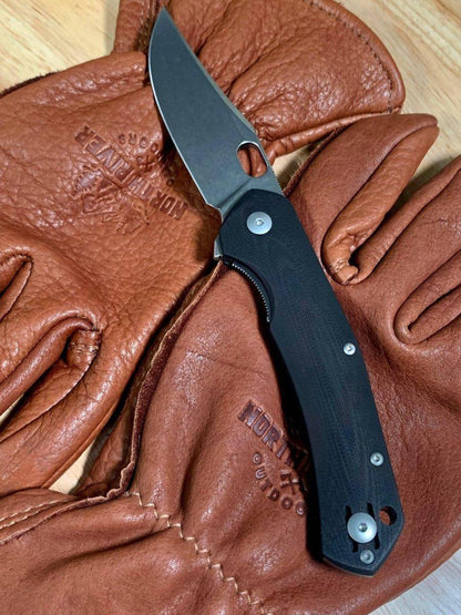 Custom GiantMouse ACE Jutland Black G10 Folding Knife (Italy) - NORTH RIVER OUTDOORS