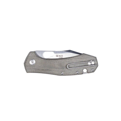 GiantMouse ACE Atelier Folding Knife 2.875" Elmax Satin Green Micarta Handles (Italy) - NORTH RIVER OUTDOORS