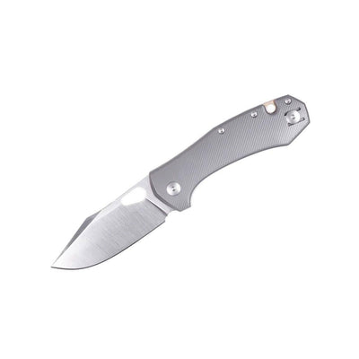 GiantMouse ACE Atelier Folding Knife 2.875" Elmax Satin Titanium Handles (Italy) - NORTH RIVER OUTDOORS