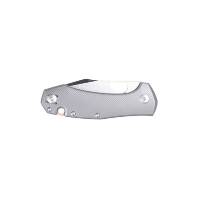 GiantMouse ACE Atelier Folding Knife 2.875" Elmax Satin Titanium Handles (Italy) - NORTH RIVER OUTDOORS