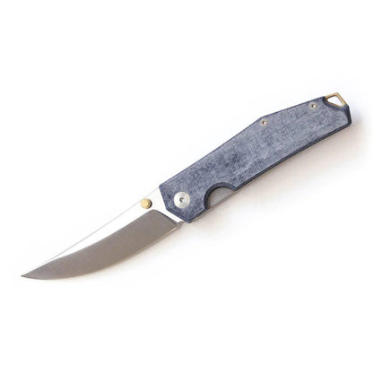 GiantMouse ACE Clyde	Denim Micarta Brass Backspacer Folding Knife - NORTH RIVER OUTDOORS