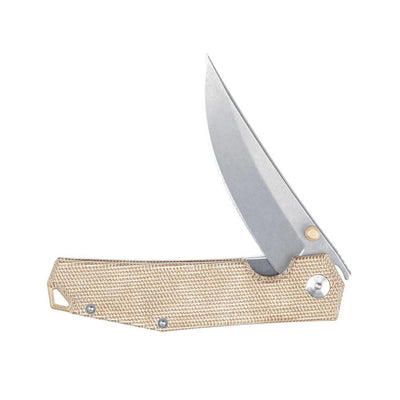 GiantMouse ACE Clyde	Natural Canvas Brass Folding Knife - NORTH RIVER OUTDOORS