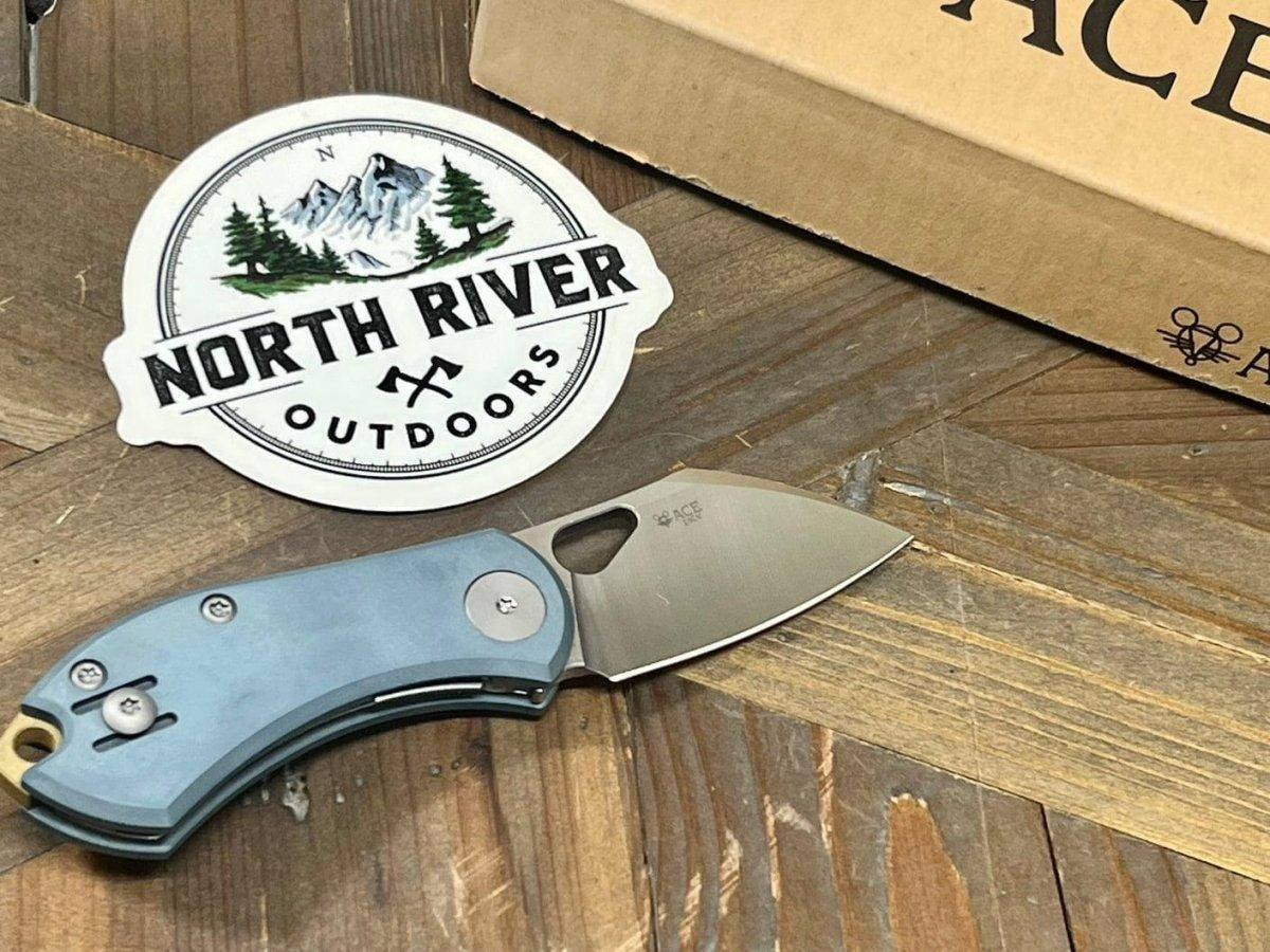 GiantMouse ACE Nibbler Semi-Custom Titanium 20cv Folding Knife - NORTH RIVER OUTDOORS