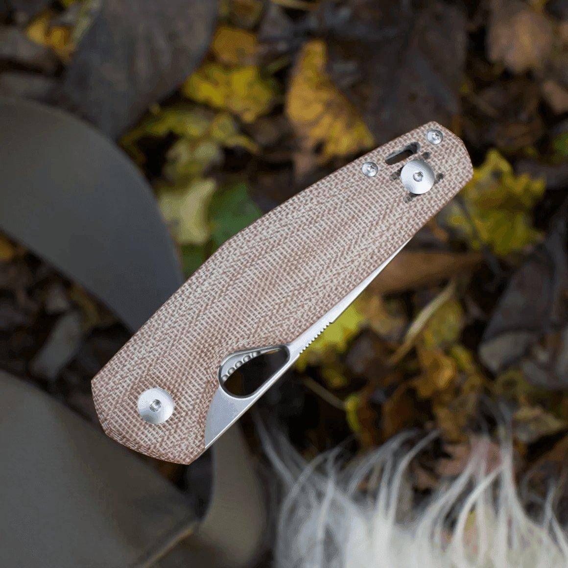 GiantMouse ACE Nimbus V2 Natural Canvas Folding Knife - NORTH RIVER OUTDOORS