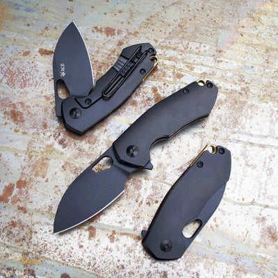 GiantMouse ACE Riv Ti Blackout Titanium Folding Knife - NORTH RIVER OUTDOORS