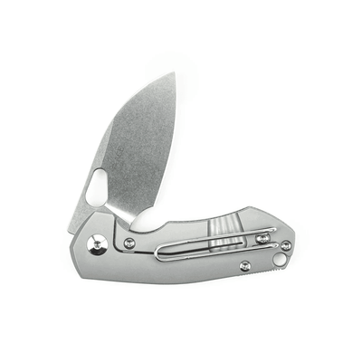 GiantMouse ACE Riv Ti Framelock Green Canvas Folding Knife - NORTH RIVER OUTDOORS