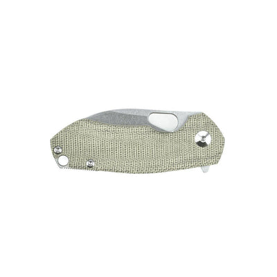 GiantMouse ACE Riv Ti Framelock Green Canvas Folding Knife - NORTH RIVER OUTDOORS