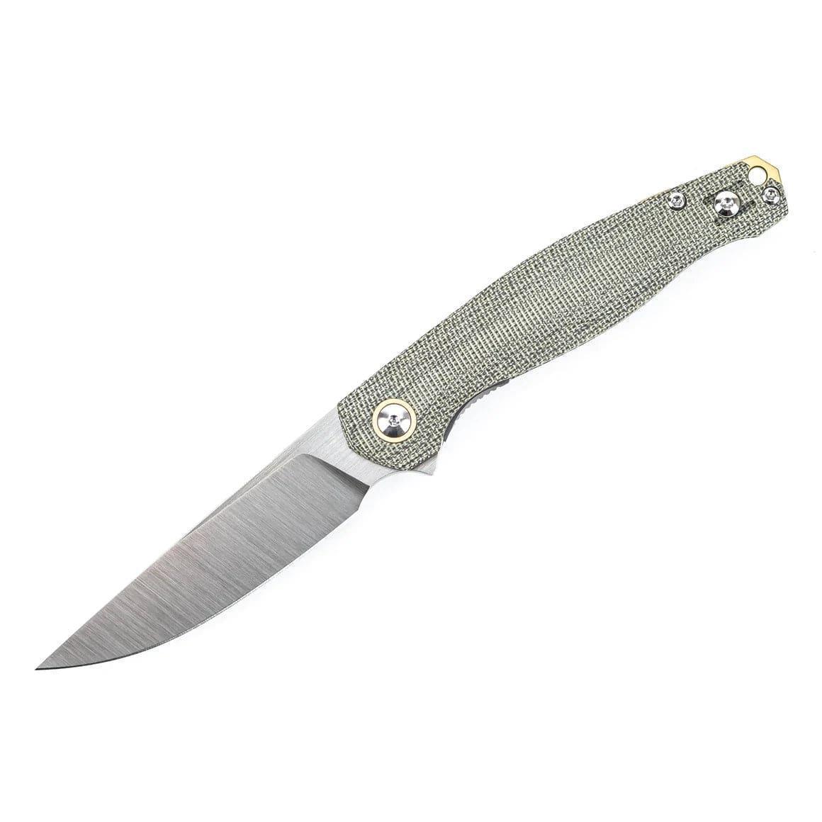 GiantMouse ACE Sonoma V2 Green Canvas Micarta Folding Knife - NORTH RIVER OUTDOORS