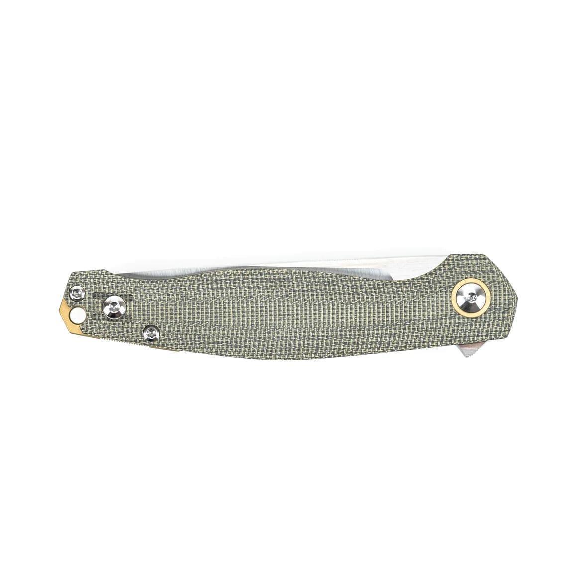 GiantMouse ACE Sonoma V2 Green Canvas Micarta Folding Knife - NORTH RIVER OUTDOORS