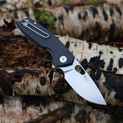 GiantMouse ACE Tribeca Flipper Knife 2.875" MagnaCut Stonewashed Drop Point Black G10 (Italy) - NORTH RIVER OUTDOORS