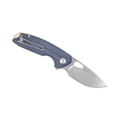 GiantMouse ACE Tribeca Flipper Knife 2.875" MagnaCut Stonewashed Drop Point Denim Blue Micarta (Italy) - NORTH RIVER OUTDOORS