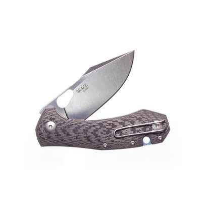 GiantMouse Atelier Folding Knife 2.875" Elmax Satin Blade Carbon Fiber Handles (Italy) - NORTH RIVER OUTDOORS