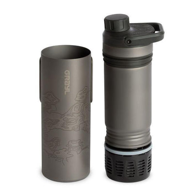 Grayl UltraPress Titanium Walter Filter & Purifier Bottle 16.9 fl. oz. - NORTH RIVER OUTDOORS