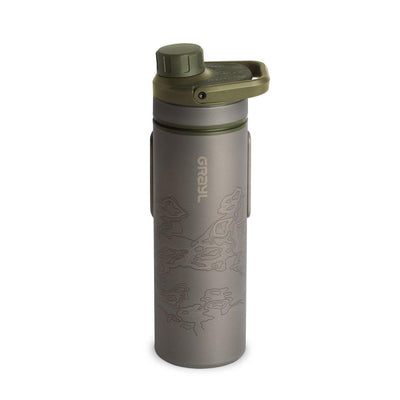 Grayl UltraPress Titanium Walter Filter & Purifier Bottle 16.9 fl. oz. - NORTH RIVER OUTDOORS