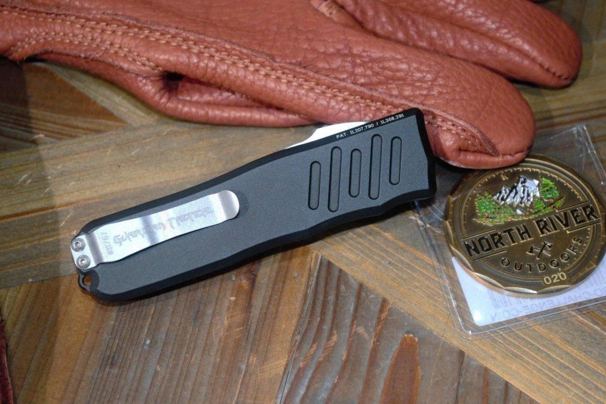 Guardian Tactical RECON-035 93231 Two Tone Black DE Plain Auto Knife 3.3" - NORTH RIVER OUTDOORS