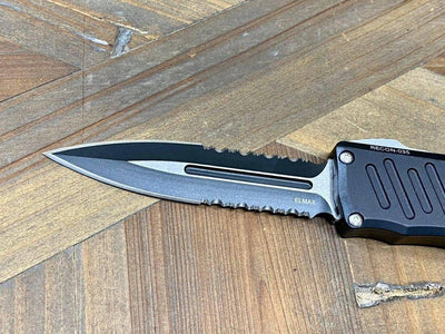 Guardian Tactical RECON-035 93232 Two Tone Black DE Serrated Auto Knife 3.3" - NORTH RIVER OUTDOORS