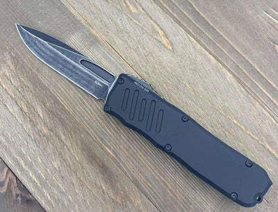 Guardian Tactical RECON-035 93611 OTF Auto S/E Knife (3.3" Black SW) - NORTH RIVER OUTDOORS