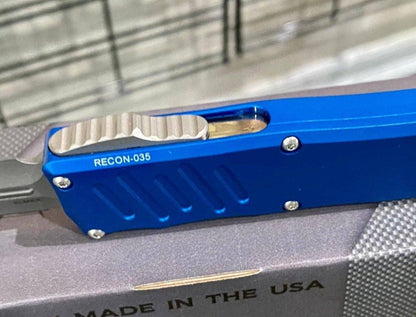 Guardian Tactical RECON-035 94531 Blue Auto Knife 3.3" Dagger Stonewash - NORTH RIVER OUTDOORS