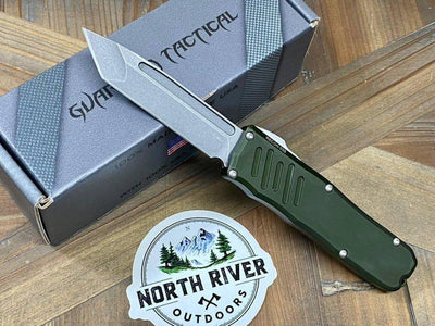 Guardian Tactical Recon-035 98521 Auto OD Green Stonewash Tanto Knife (3.25") - NORTH RIVER OUTDOORS
