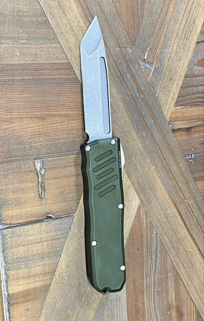 Guardian Tactical Recon-035 98521 Auto OD Green Stonewash Tanto Knife (3.25") - NORTH RIVER OUTDOORS
