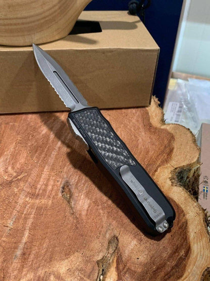 Guardian Tactical RECON-035 Stonewash D/E Serrated Carbon Fiber 92532 - NORTH RIVER OUTDOORS