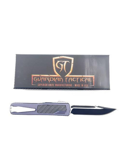 Guardian Tactical Scout CF OTF 142211 Black Carbon Fiber Inlay Two Tone Black S/E Blade - NORTH RIVER OUTDOORS